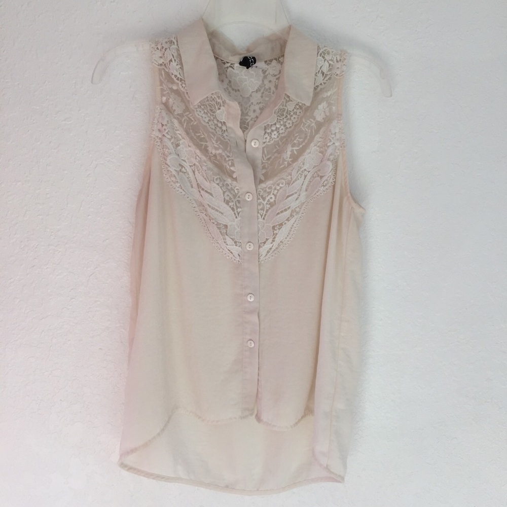 Lace Overlay Top